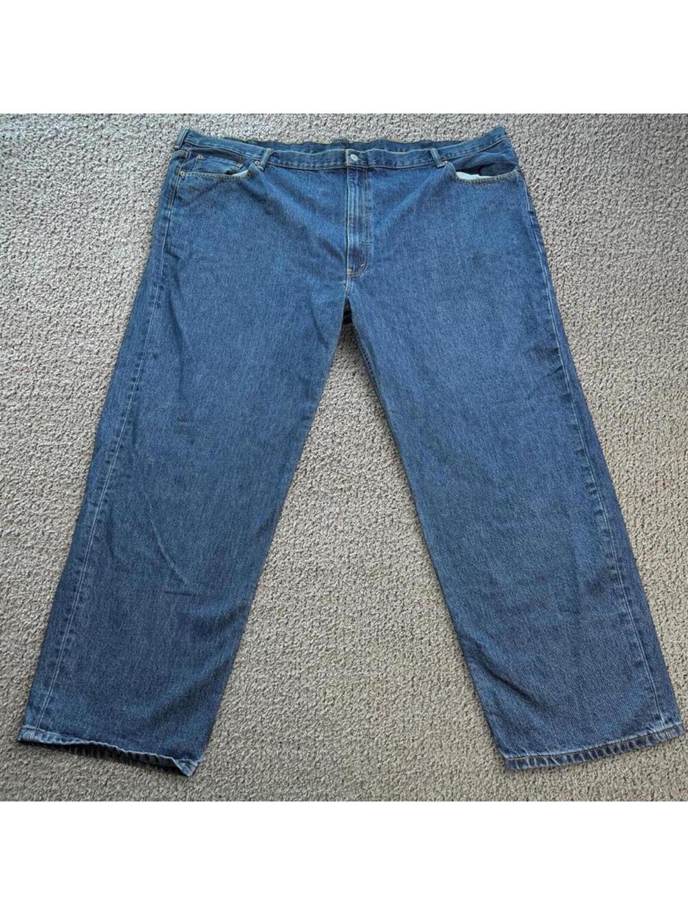 Vintage Style Levis 550 Relaxed Fit Baggy Jeans Mens 54x30 Medium Wash Wide Leg